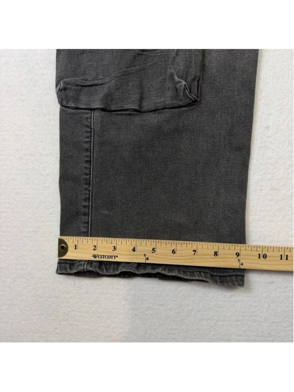 Refuge Wide Leg Denim Jeans Womens XL Black Cargo Grunge StreetWear Hip Hop Skat